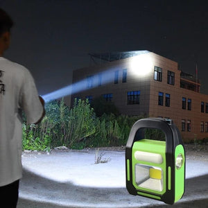 3 In 1 Solar Lantern, USB Rechargeable Hand Lamp, Handheld Work Light Flashlight, Multifunctional Waterproof Emergency Handheld Lamp, 3 Light Spotlight
